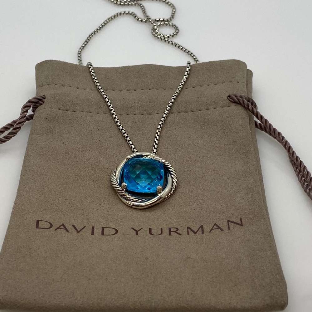 DAVID YURMAN Hampton Blue Fine Infinity Pendant Necklace